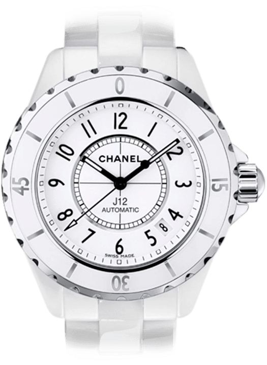 Buy Original Chanel J12 White With Bitcoins Bitdials - Chanel J12 White 38mm (970x723), Png Download