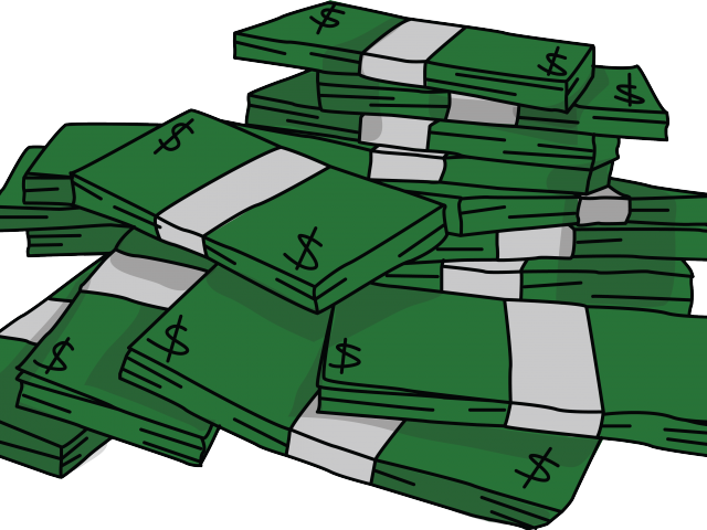 Cash Clipart Cash Stack - Clipart Stack Of Money (640x480), Png Download