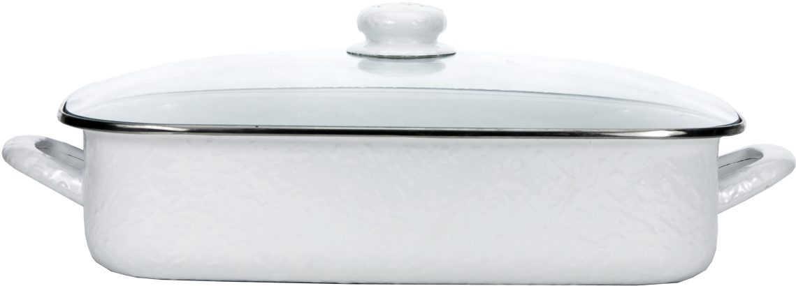 Ww15 Solid White Lasagna Pan Set - Lid (1200x1200), Png Download