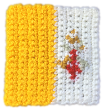 Flag Of Vatican City - Crochet (768x403), Png Download