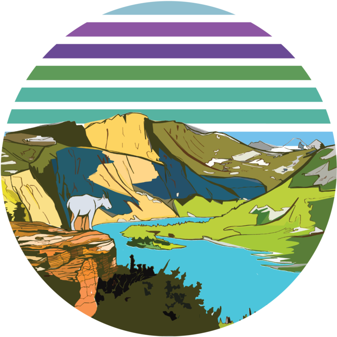 Glacier Illustration 2 - Circle (1000x697), Png Download