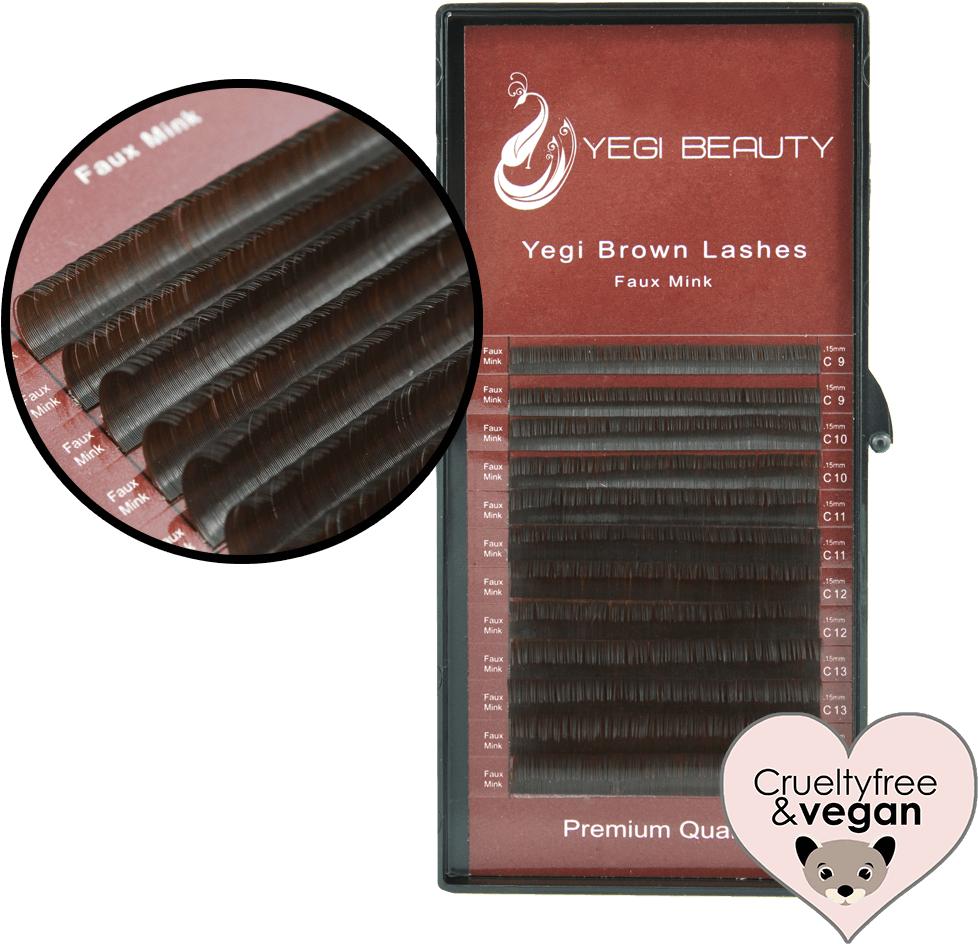 Yegi Brown Classic Faux Mink Lashes - Eyelash Extensions (1000x1000), Png Download