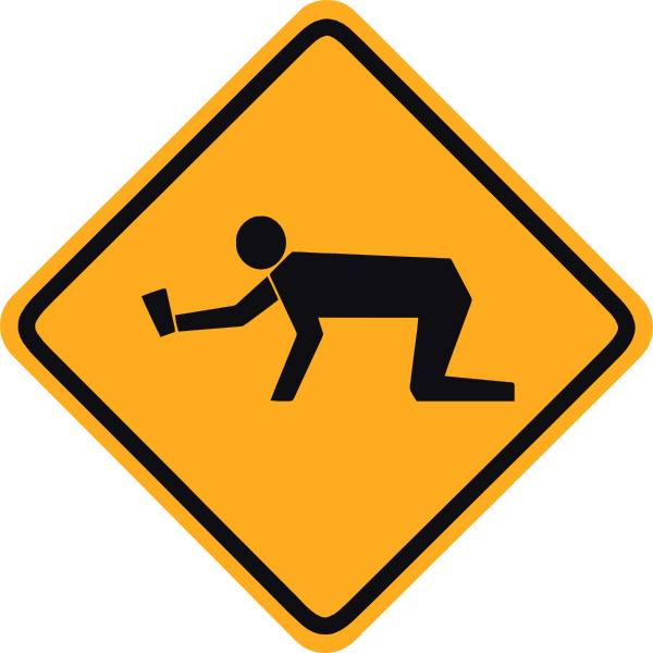 Student Sign Warning Clip Art - Kangaroo Sign Clipart (600x600), Png Download