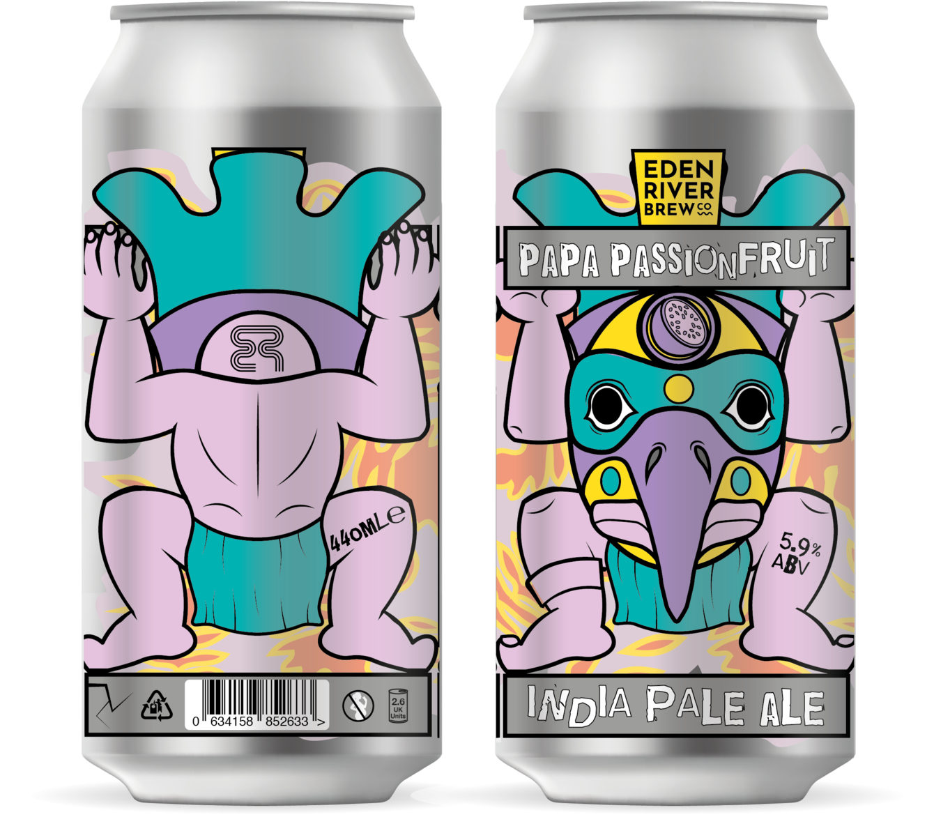 Totem Pole / Eden Student Design Project / Papa Passionfruit - Pint Glass (2047x1460), Png Download