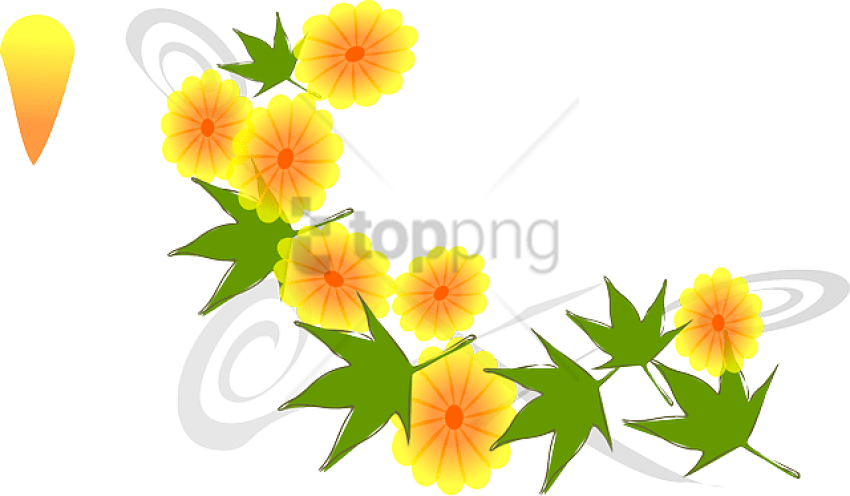 Free Png Download Inspired Yellow, Flower, Flowers, - Saraswati Puja Flower Png (850x496), Png Download