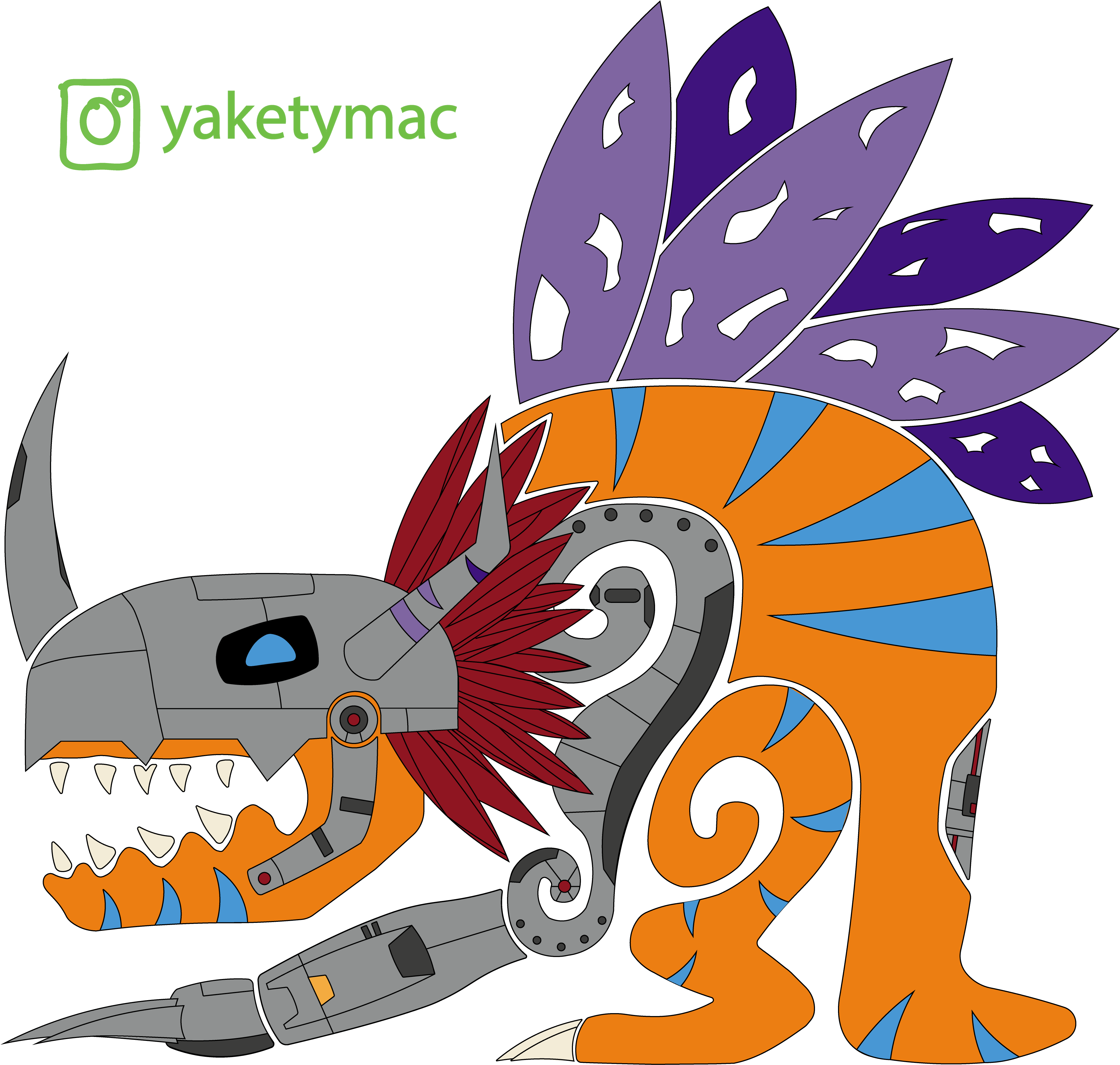 Monster Hunter And Digimon Go Together Right - Cartoon (4230x4024), Png Download