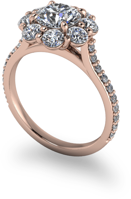 Vintage White Gold Sapphire And Diamond Bespoke Halo - Vintage Halo Engagement Rings Designer (800x800), Png Download