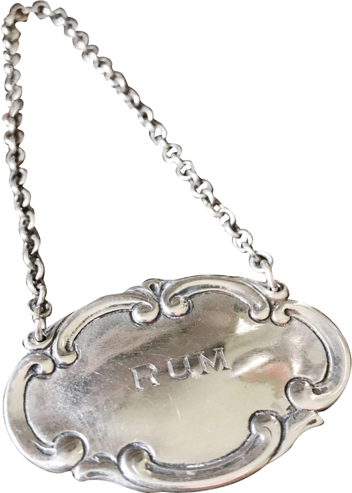 Vintage Tiffany & Co Sterling Liquor Decanter Tag - Chain (1000x1000), Png Download