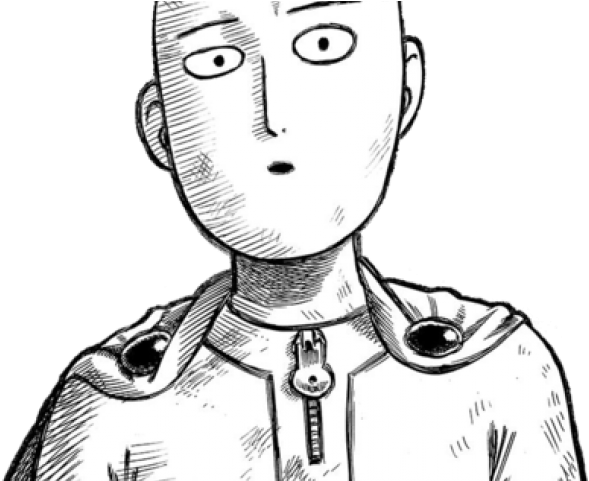 One Punch Man Clipart Saitamaone - One Punch Man Drawing Easy (640x480), Png Download