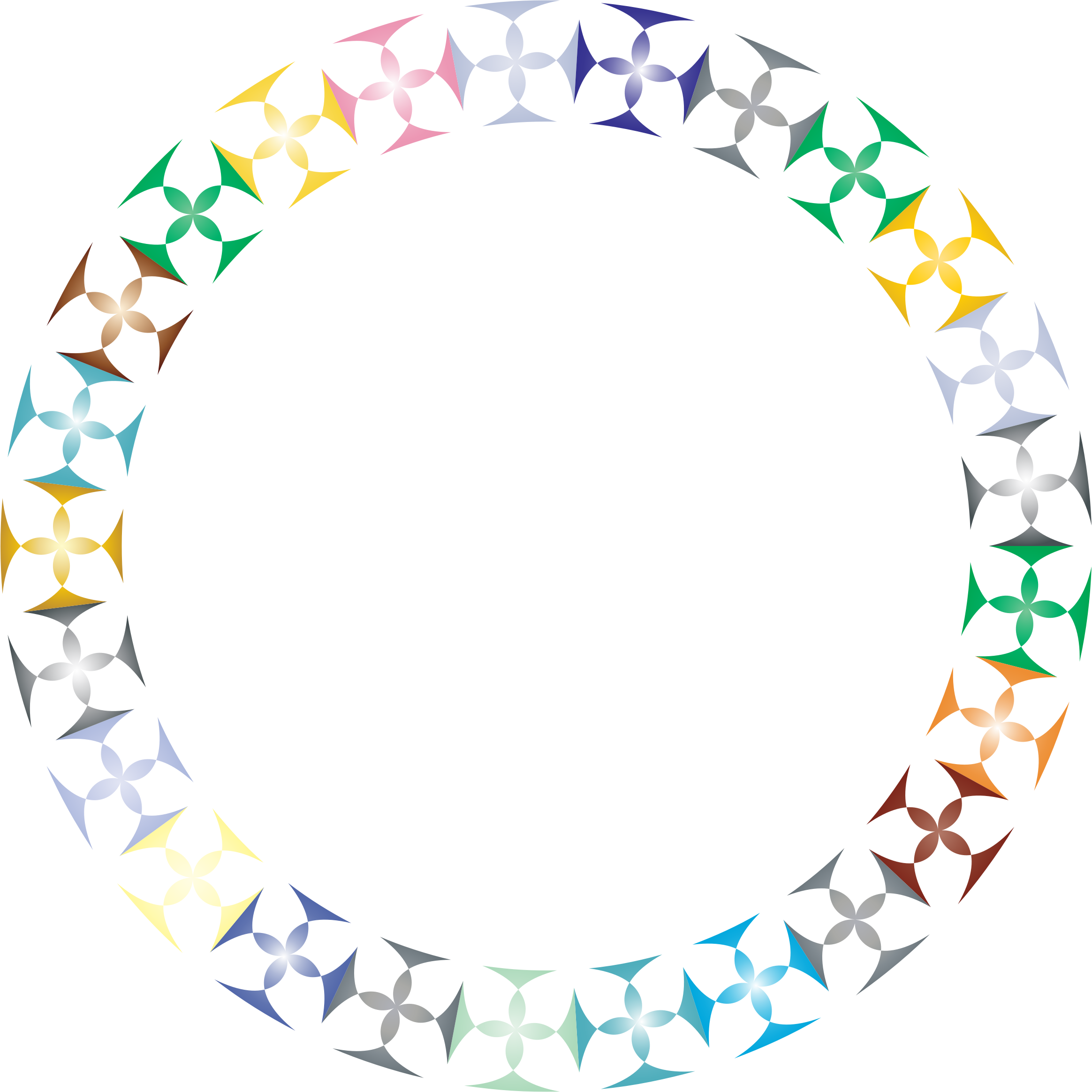Prismatic Clover Big Image Png - Mandala Circle Border Png (2328x2328), Png Download