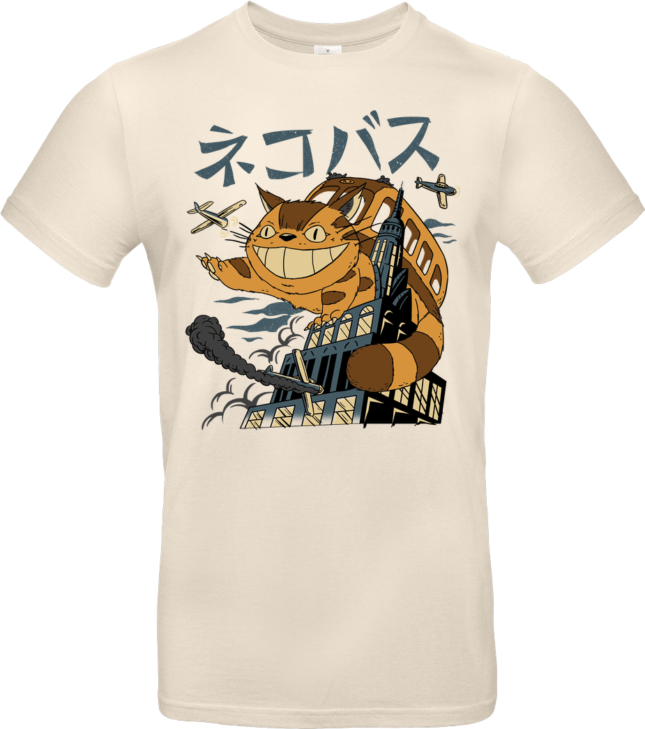 Vincent Trinidad Cat Bus Kong T-shirt B&c Exact (1044x1044), Png Download