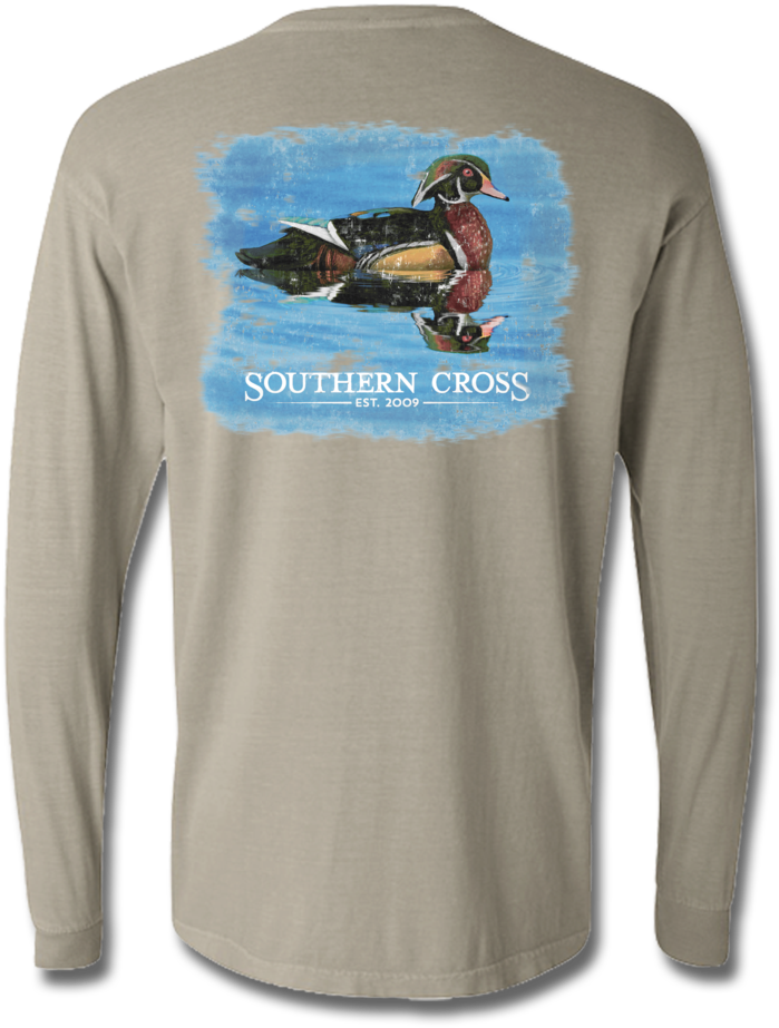 Wood Duck Long Sleeve, T-shirts - Long-sleeved T-shirt (791x1024), Png Download