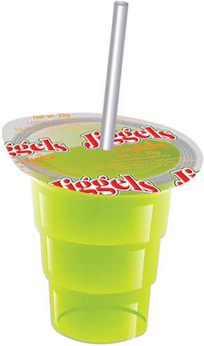 Jelly Juice Comes In A Cup With Straw - Slush (600x544), Png Download
