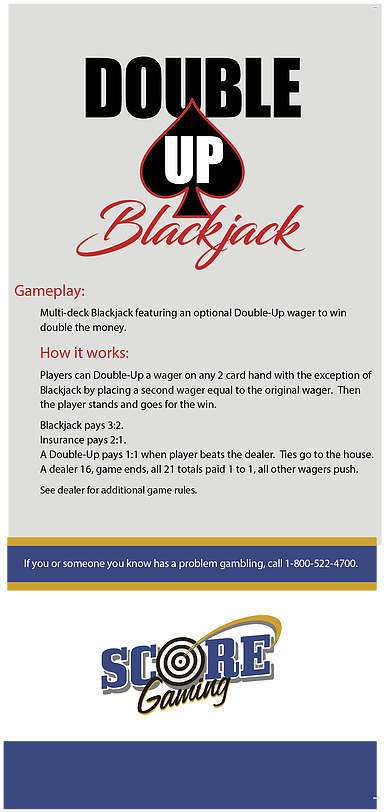 Double-up Blackjack Video - Flyer (420x862), Png Download