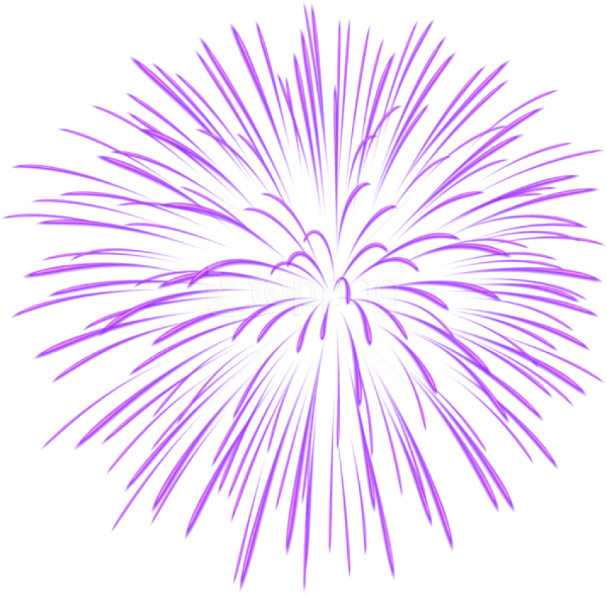 Free Png Purple Firework Png - Blue Fireworks Transparent Background (850x833), Png Download