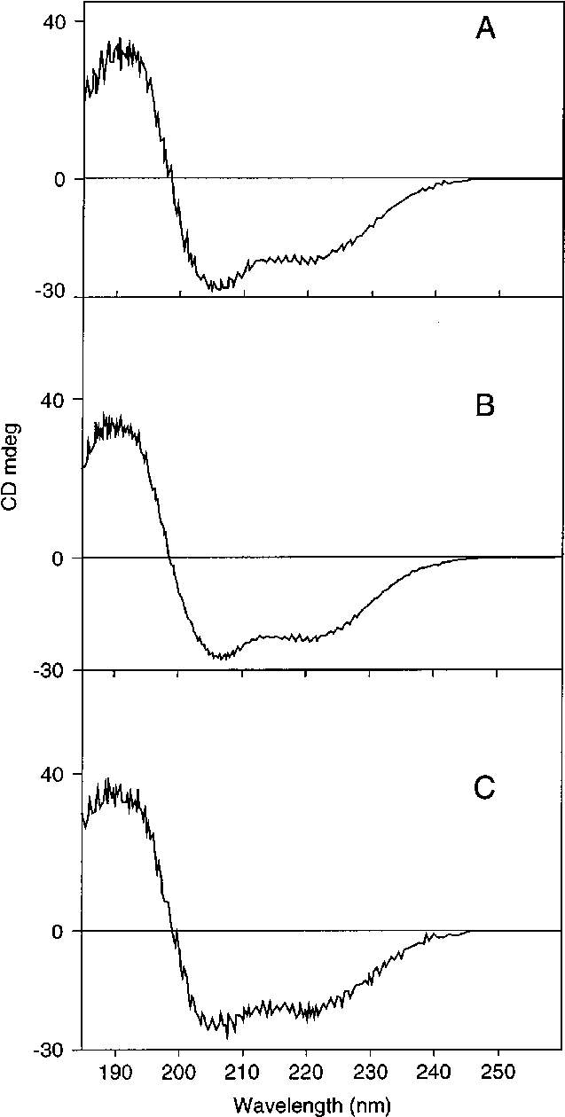 A±c Circular Dichroism Spectra Of Acpp, Nodf And The - Plot (643x1262), Png Download