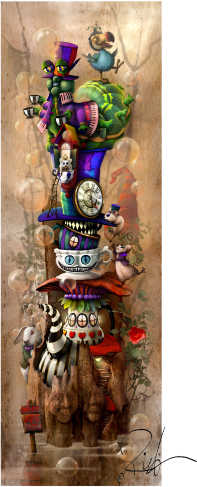 Wonderland Painting Png (1000x1000), Png Download