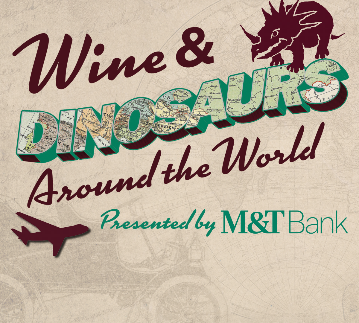 Wine & Dinosaurs - M&t Bank (1200x1080), Png Download