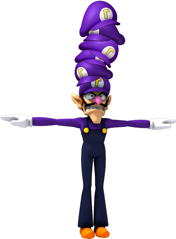 Waluigi's Hat On Waluigi's Hat On Waluigi's Hat On - Fortnite T Pose Png (750x900), Png Download