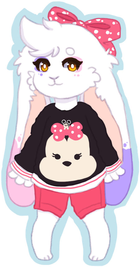 Minnie Mouse By Tehfluffyreindeer - Cartoon (500x864), Png Download