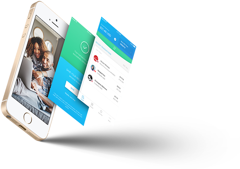 Gomama Money Transfer Mobile App - Iphone (837x589), Png Download