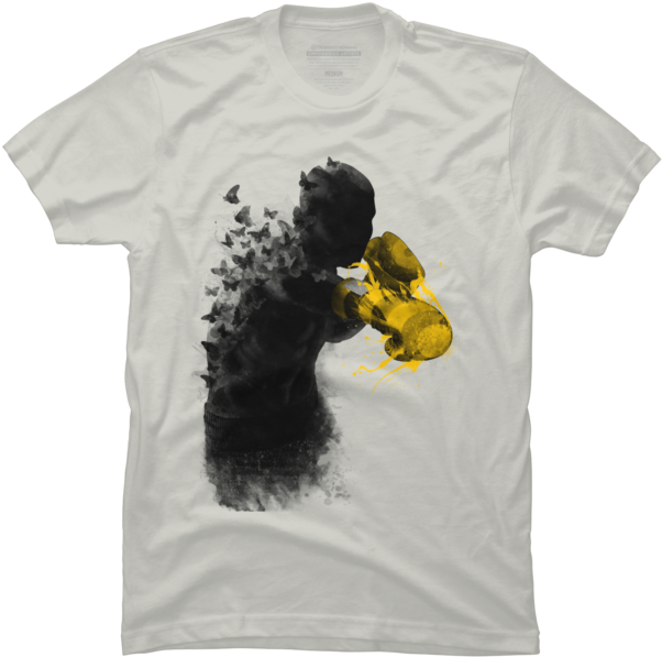 The Butterflies And The Gloves Of Stingers - T-shirt (650x650), Png Download