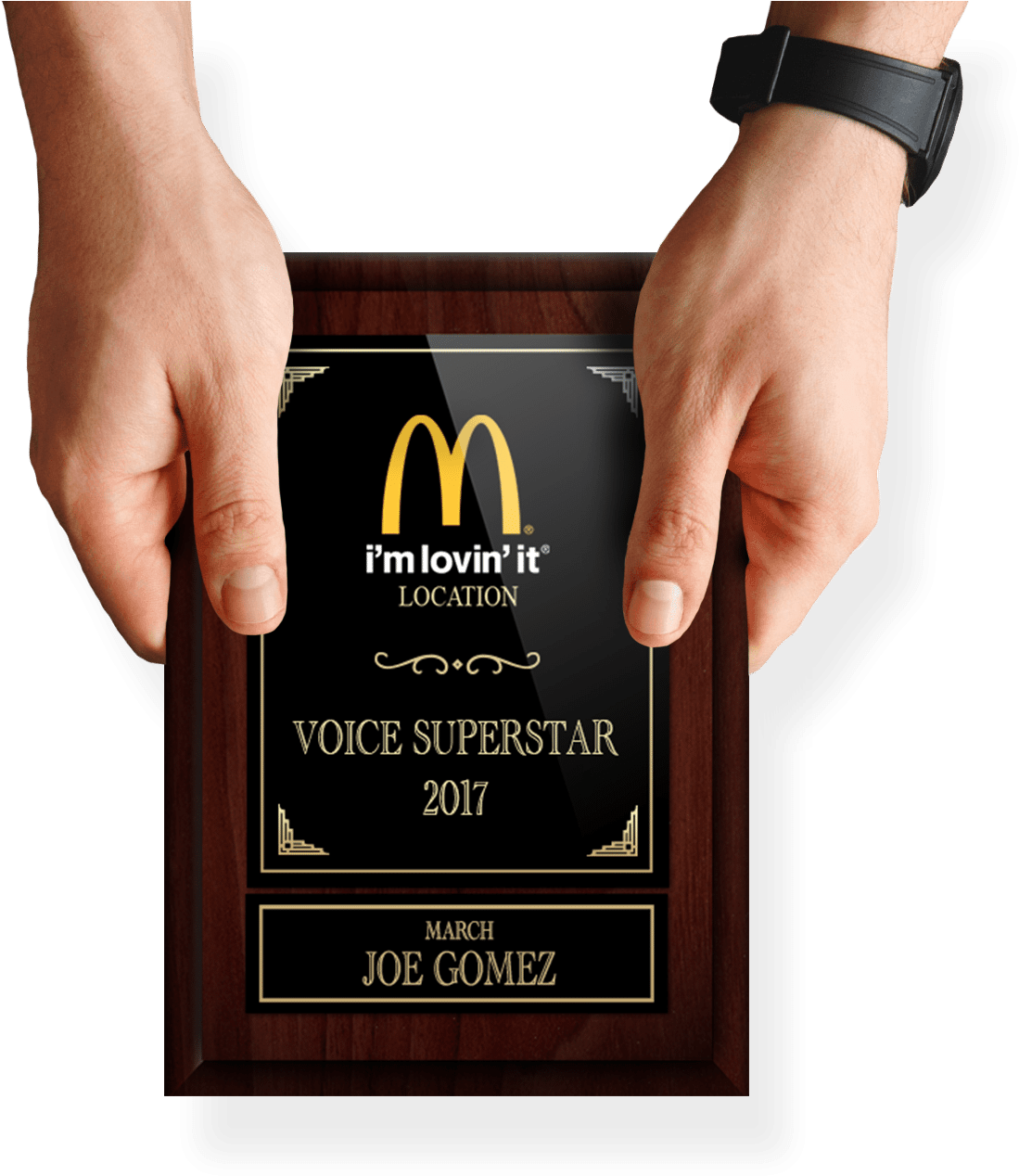 Voice Superstar Plaque Award - Wood (1211x1295), Png Download