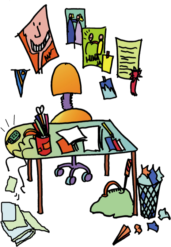 Chaotic Office Space I Style (566x828), Png Download