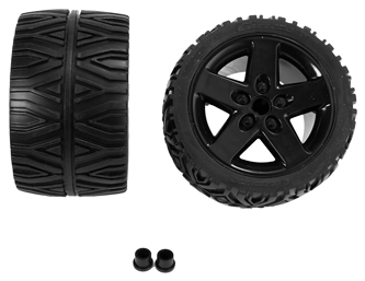 2 Rear Wheels For Jeep Wrangler Rubicon - Tread (700x467), Png Download