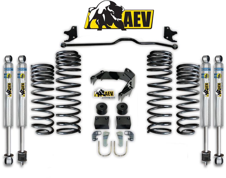 5" Dual Sport Xt Suspension System, Lhd For 07-18 Jeep - Aev 2.5 Lift Kit (800x600), Png Download
