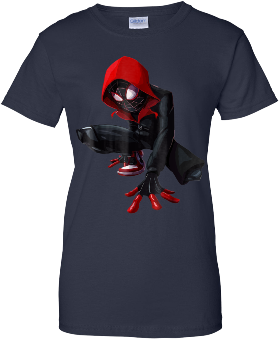 Miles Morales Shirt G200l Gildan Ladies' 100% Cotton - Shirt (1155x1155), Png Download
