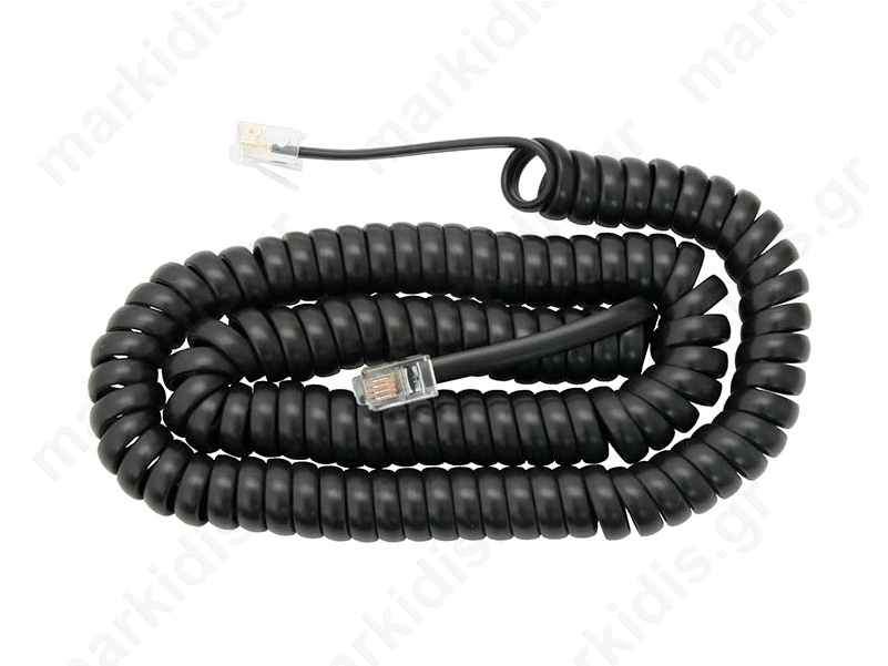 Phone Cord Spiral Black Sp1084p4cb - Cable (1300x1300), Png Download