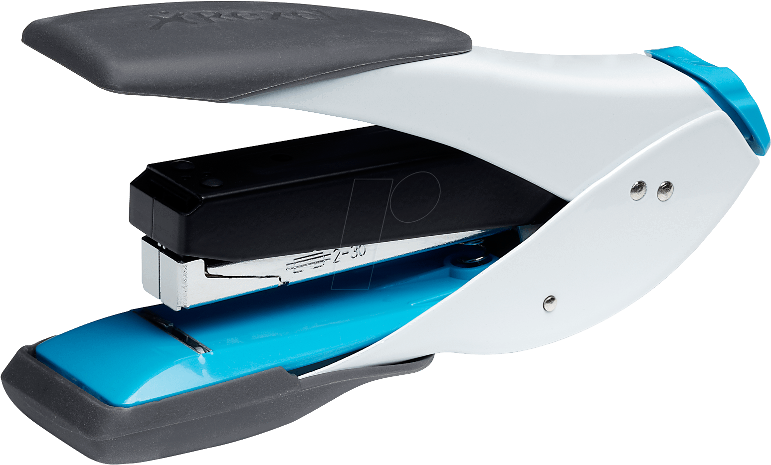 Easy Touch 30 Stapler, White/blue Rexel - Rexel Easy Touch Half Strip Stapler (1560x948), Png Download