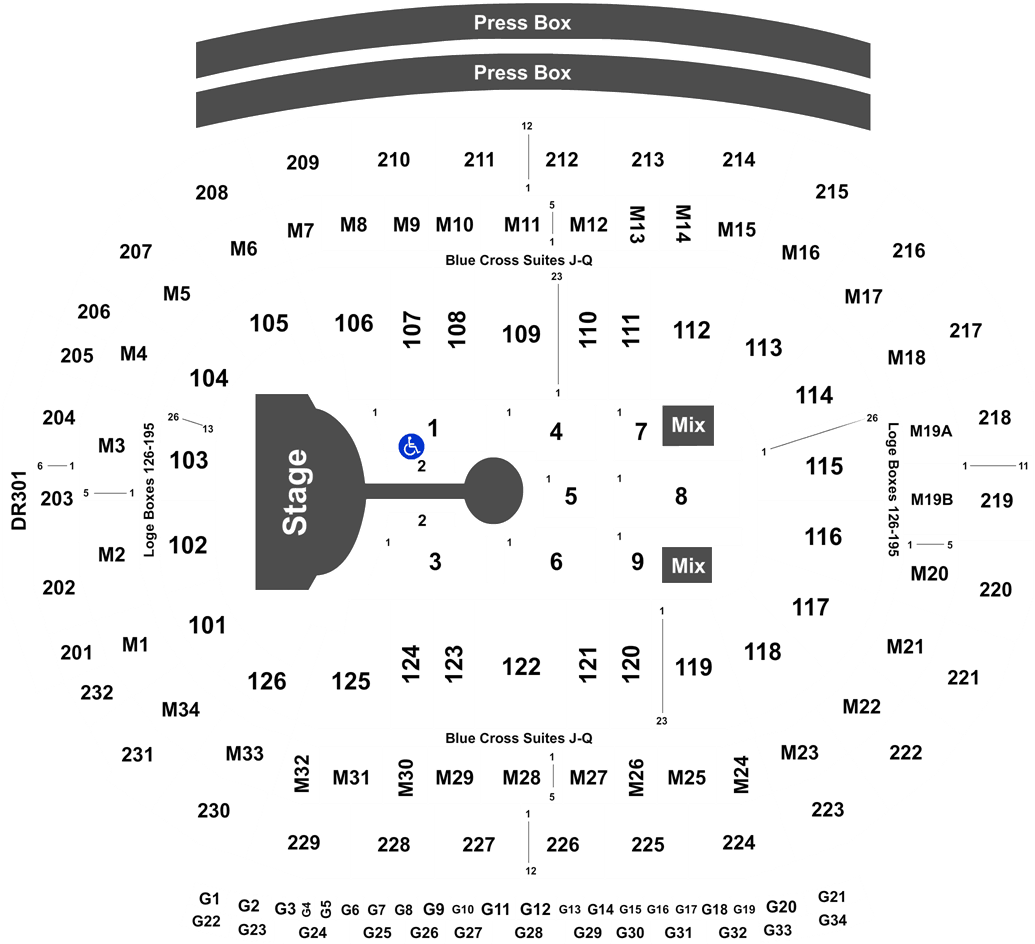 Hugh Jackman Tickets At Little Caesars Arena In Detroit, - Section M21 Little Caesars Arena (1050x1050), Png Download