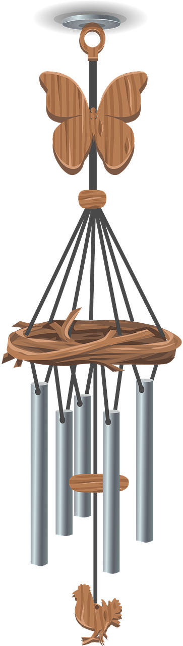 Wind - Wind Chimes Clip Art (640x1280), Png Download