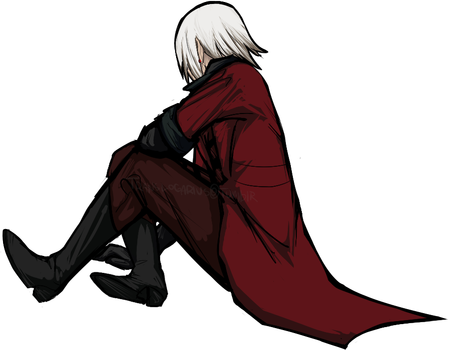“featuring Dante From The Devil May Cry Series ” - Sitting (953x702), Png Download