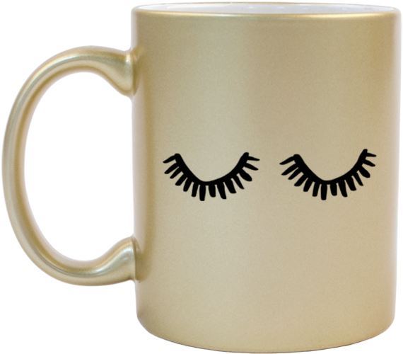 Eyelashes Gold Mug - Beer Stein (1000x1000), Png Download