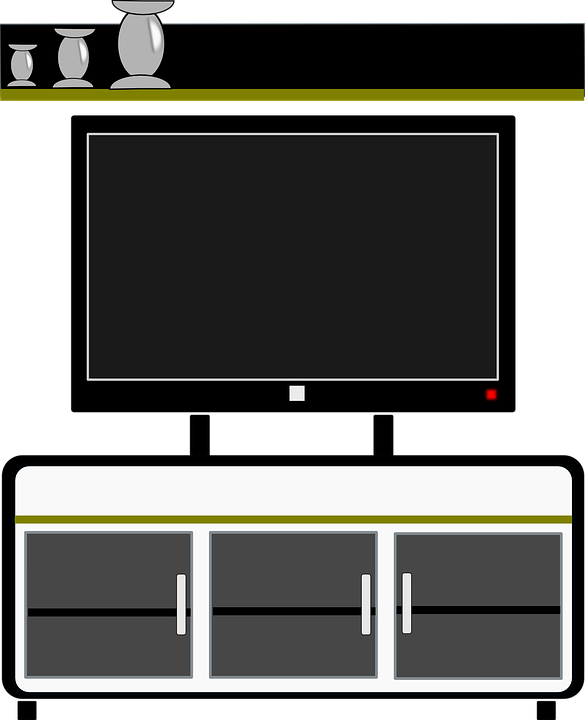 Television Clipart Cabinet - Television Set (585x720), Png Download