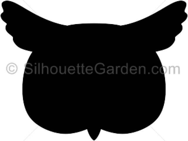Silhouette Clipart Owl - Owl Head Silhouette Png (640x480), Png Download