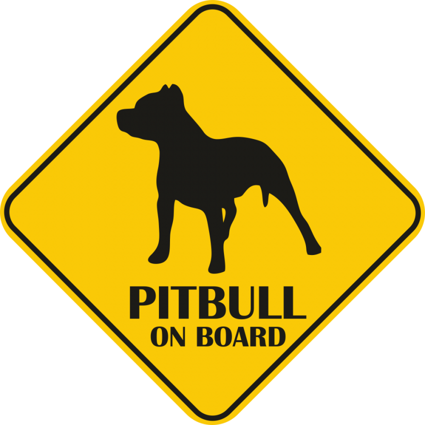 Autós Matrica - Pitbull - Bigfoot Crossing Sign (850x850), Png Download