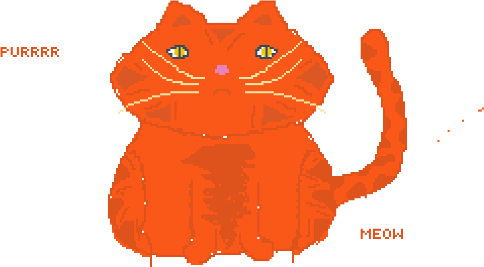 Orange Cat - Cartoon (1024x576), Png Download