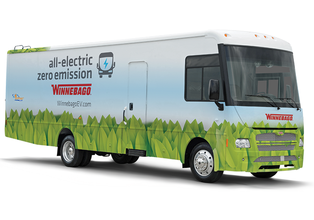 Motiv Epic 6 On Ford F53 Platform Truck - Electric Winnebago (1000x700), Png Download