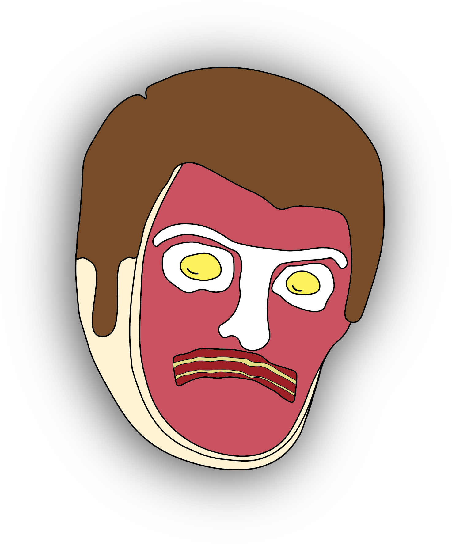 Ron Swanson Design - Illustration (1536x1842), Png Download
