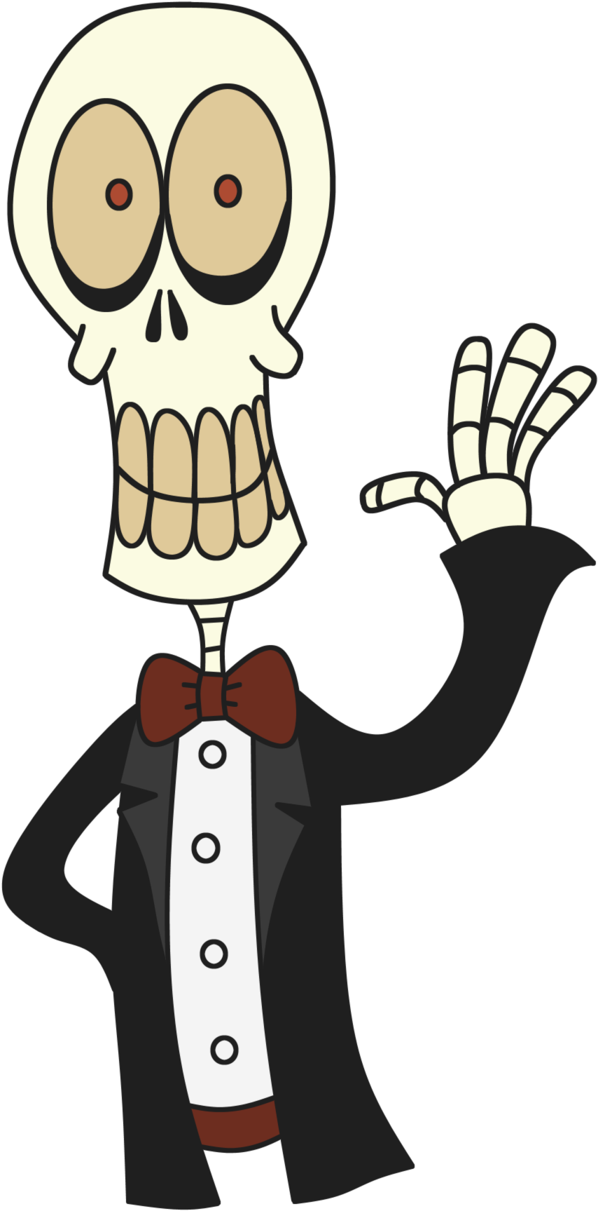 Mrskeleton - Cartoon (1169x1914), Png Download