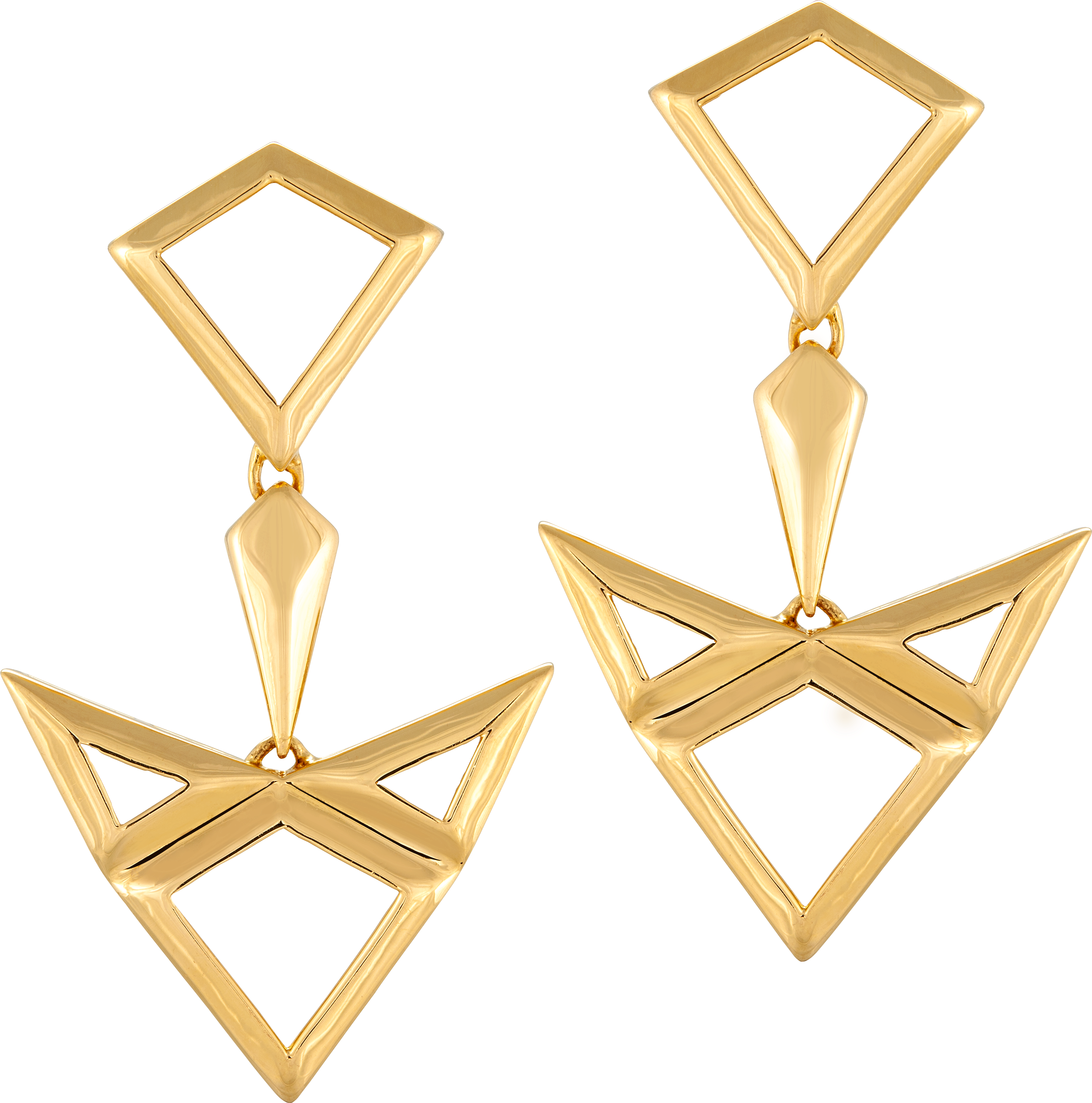 916 Gold Sidianjin Designers Series - Earrings (6000x6000), Png Download