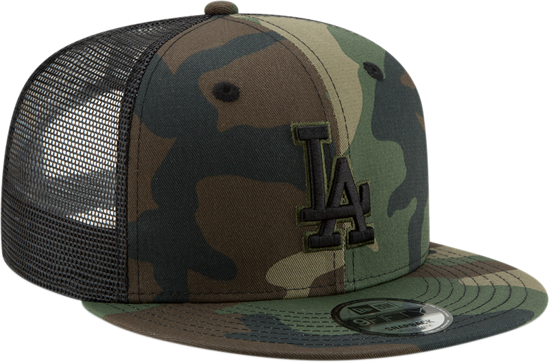 La Dodgers New Era 950 League Essential Woodland Camo - Baseball Cap (800x530), Png Download