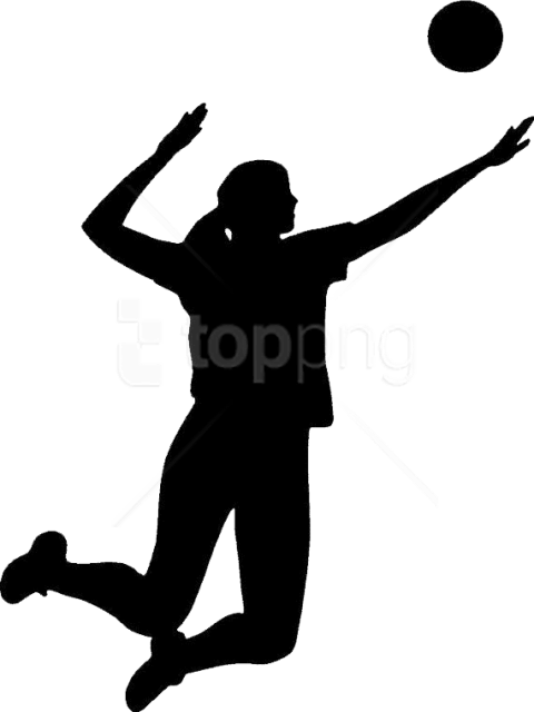 Free Png Download Volleyball Player Clipart Png Photo - Volleyball Player Silhouette Png (480x640), Png Download