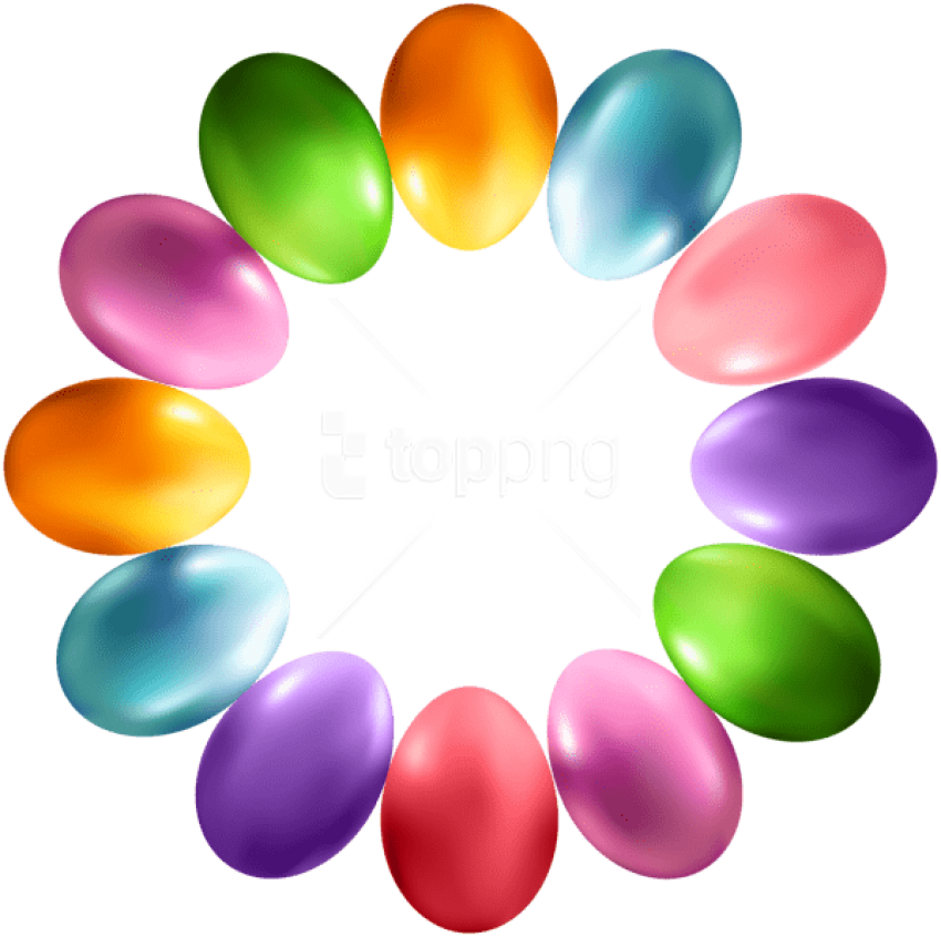 Free Png Download Easter Egg Frame Png Images Background - Balloon (850x846), Png Download