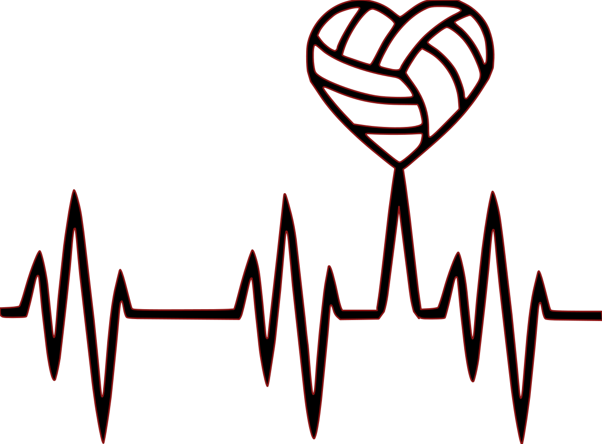 Amazin Tumbler Image Gallery For Cusyom Tumbler Designs - Volleyball Heart (1219x899), Png Download