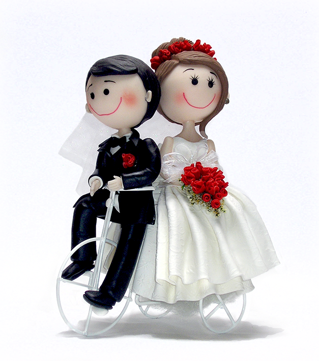 Bo98 Novios De Pasta En Bicicleta - Bride (627x709), Png Download